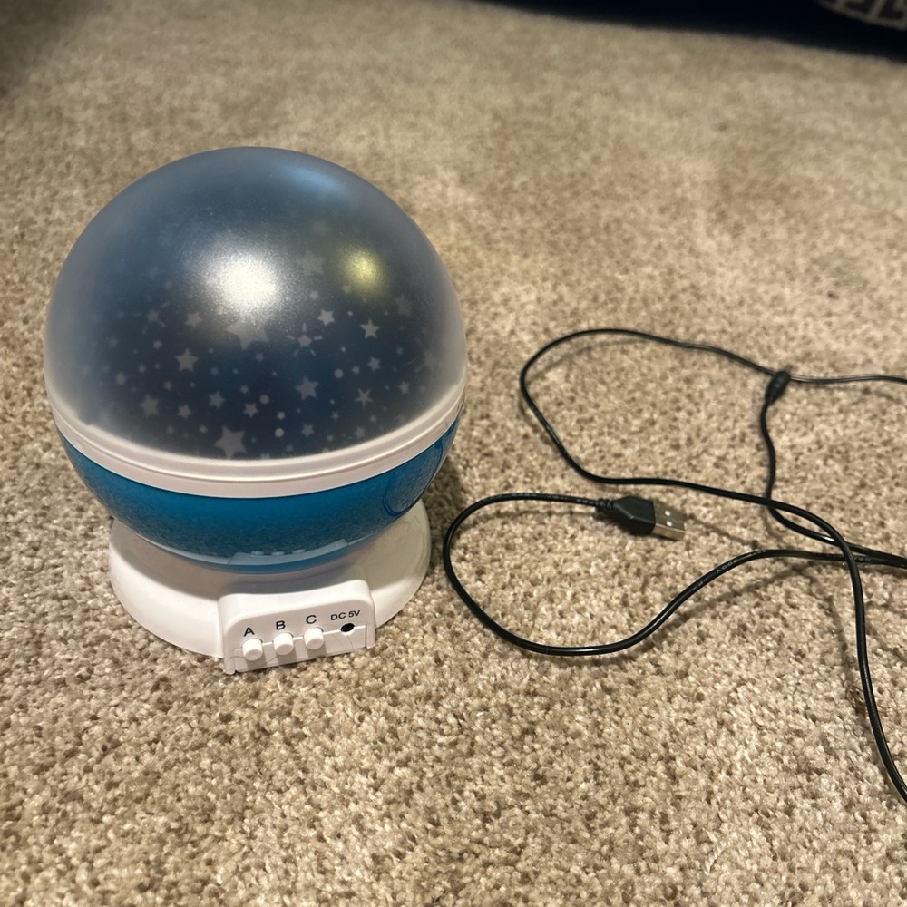 Star Projector Night Light - Blue & White